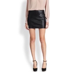 NEW!!! Alice + Olivia Leather A-line Mini Skirt